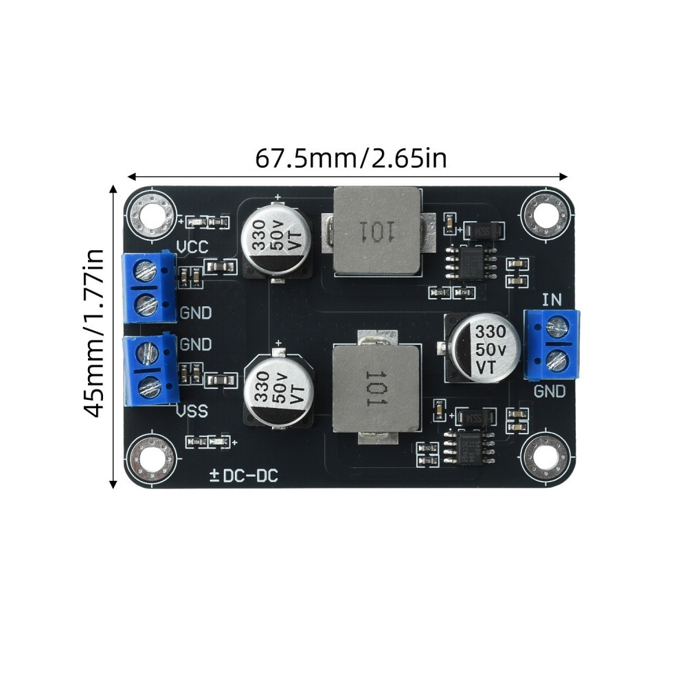 TPS5430 DC-DC Step Down Power Module 6-30V Input to ±5V Dual Output Low Ripple