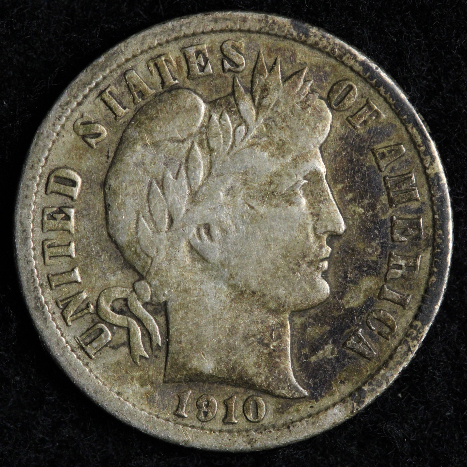 1910-D Barber Silver Dime XF E251 SUCE