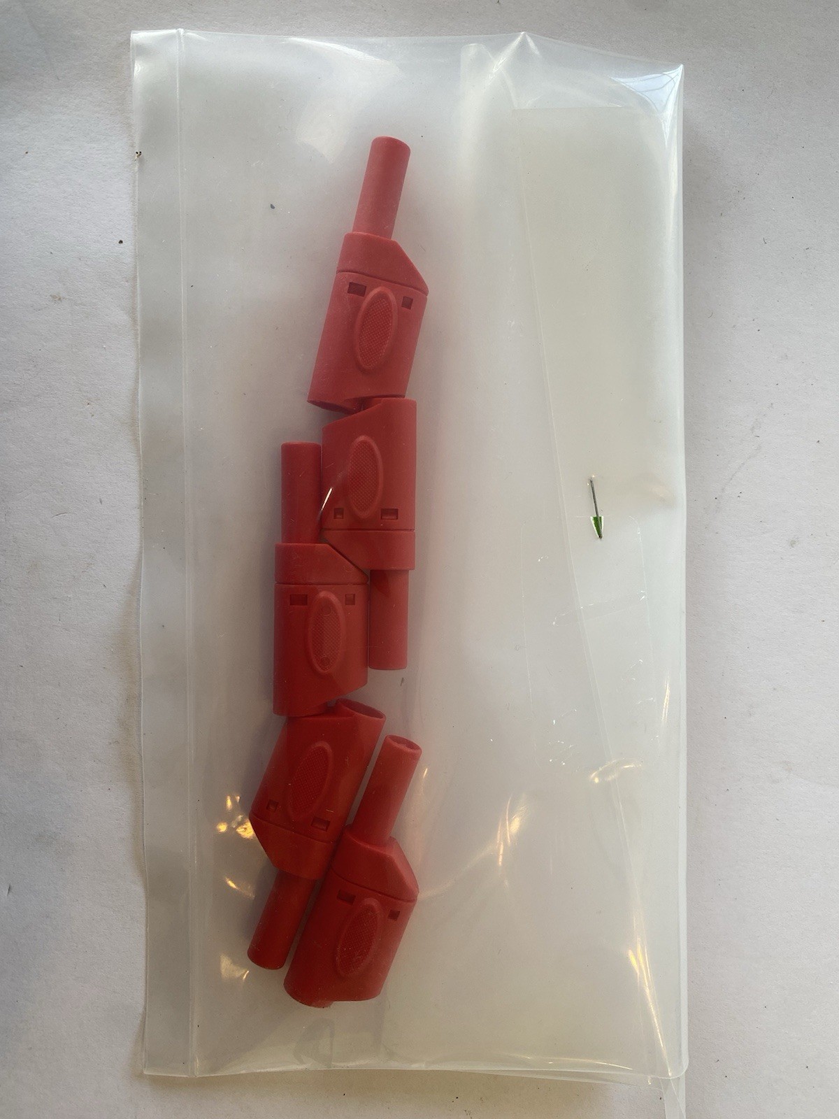 Lot Of 5 Red Male Banana Plug Solder 1kV BU-31104-2