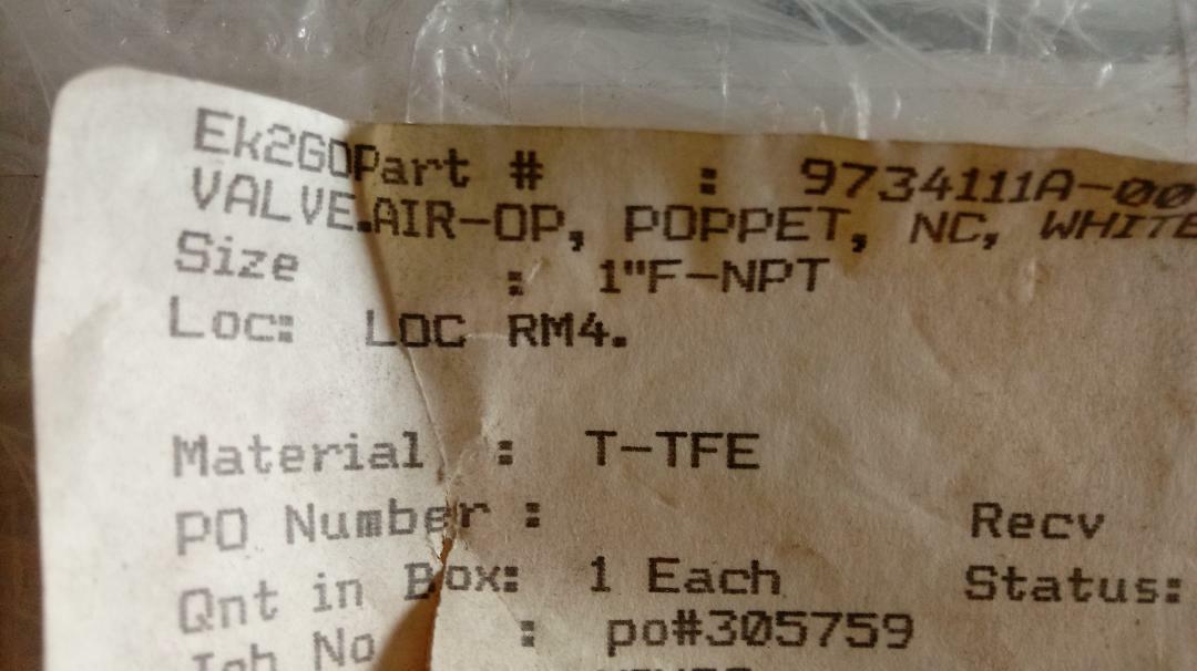 SCP DRAIN VALVE, WHITE BANDIT, 1" FNPT,  SCP#9734111A-00