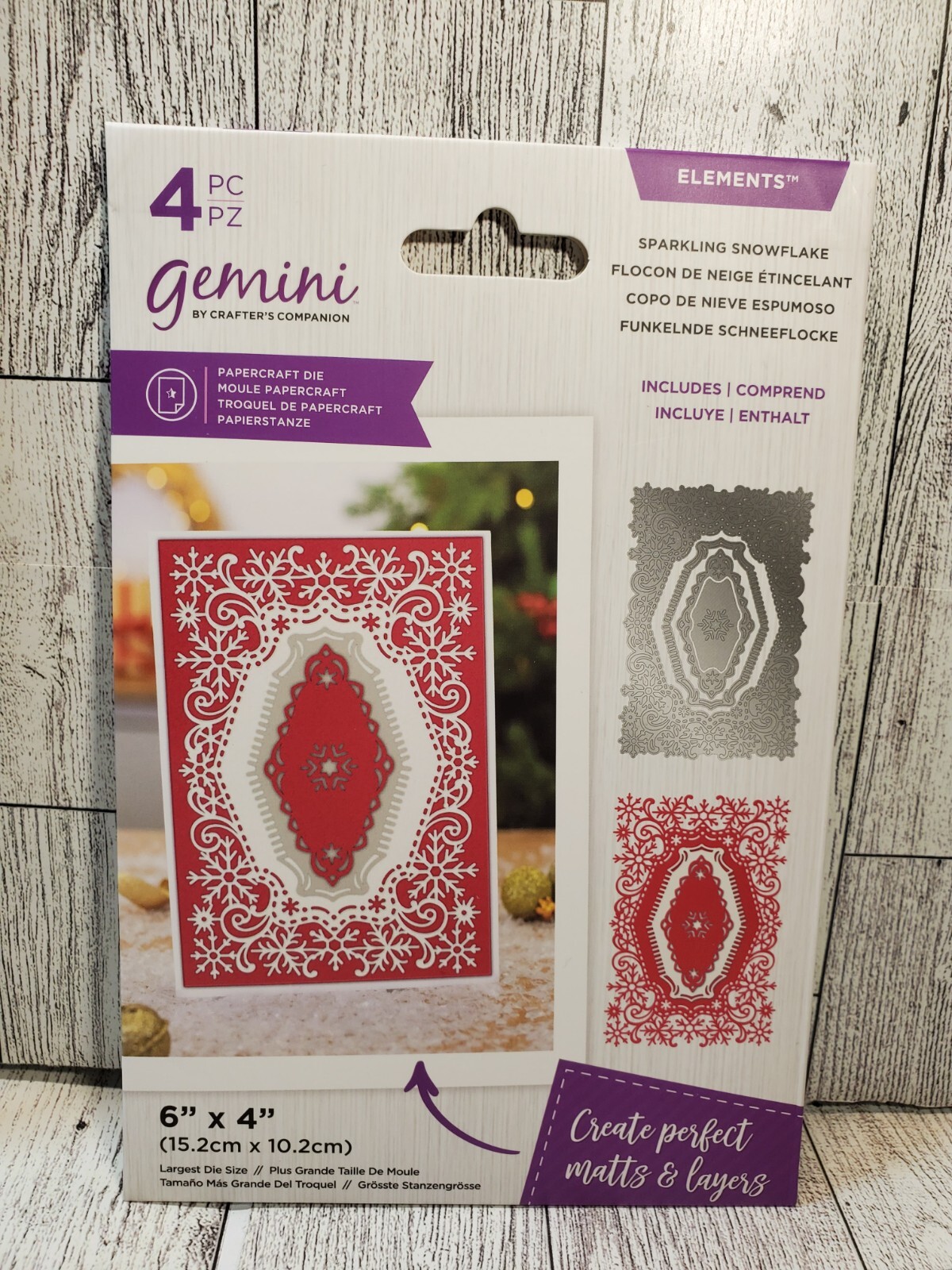 CCH3 Crafters Companion Elements Sparkling Snowflake  Christmas Nesting Dies New