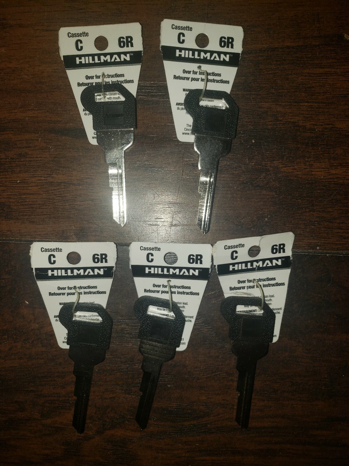 Hillman Lot Of 5 Blank Keys