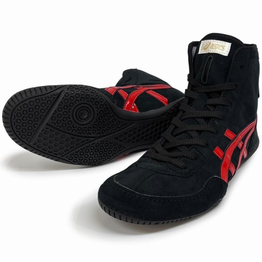 ASICS Wrestling Boxing Shoes EX-EO (Successor to TWR900) Black x Red
