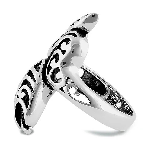 925 Sterling Silver Filigree Snake Ring