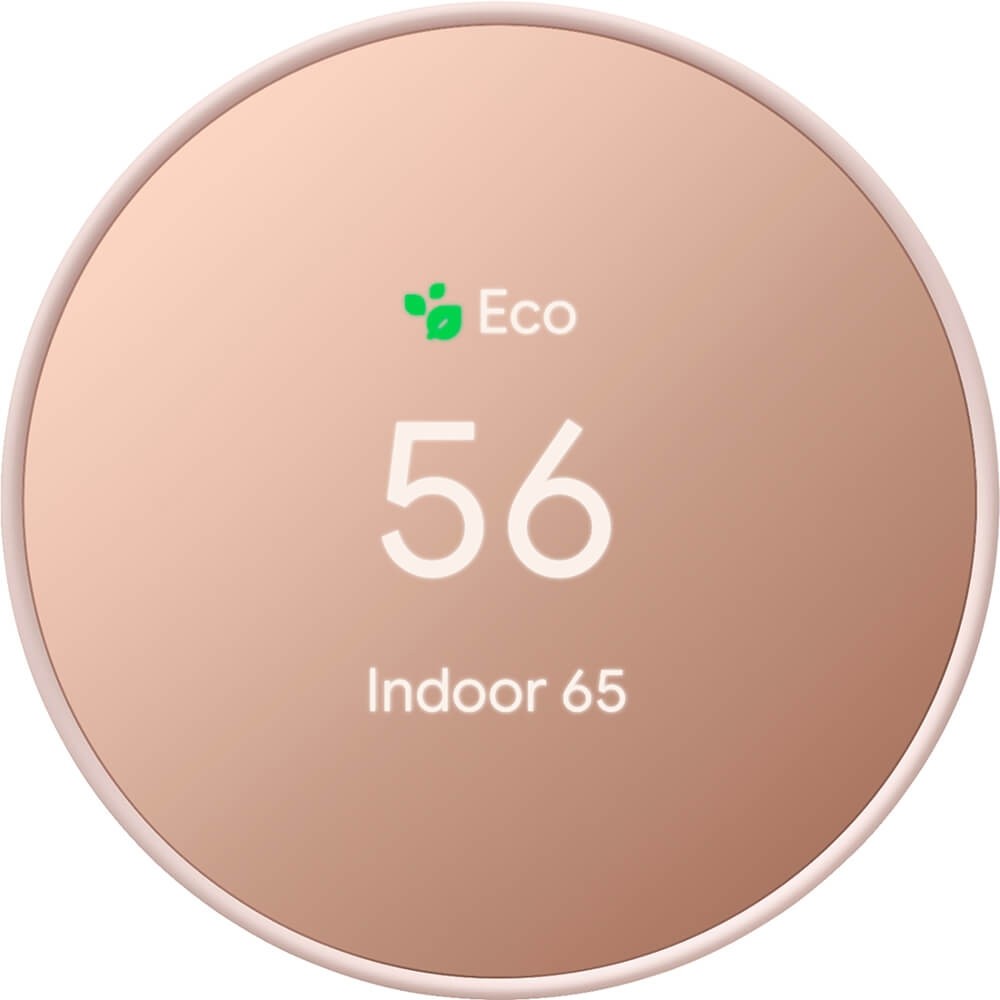 Google Nest Programmable Smart Wi-Fi Thermostat for Home - Sand GA02082-US
