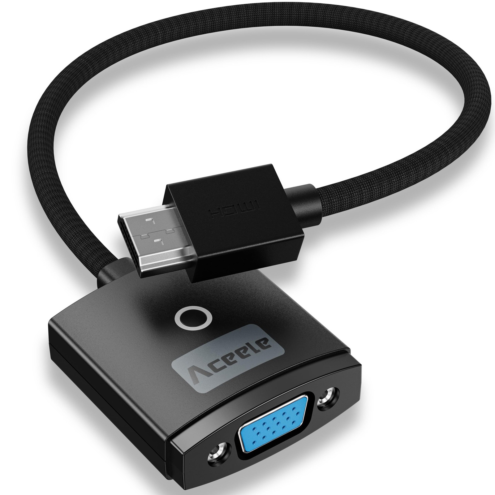 1080P@60Hz HDMI to VGA Adapter, Gold-Plated Adapter HDMI Male to VGA Female |...