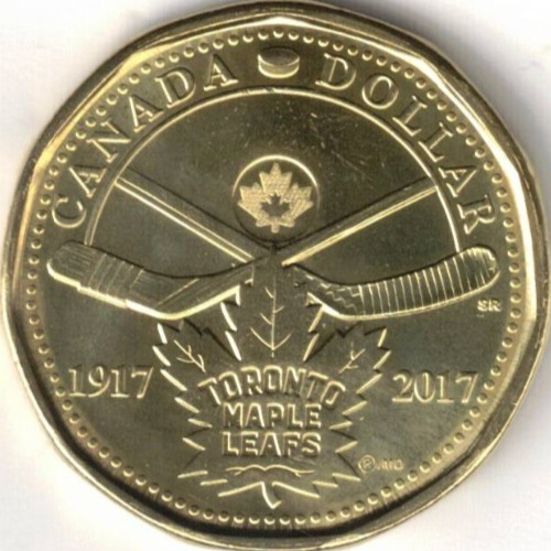 2017 Canadian Brilliant Uncirculated Toronto Maple Leaf's $1 Coin!