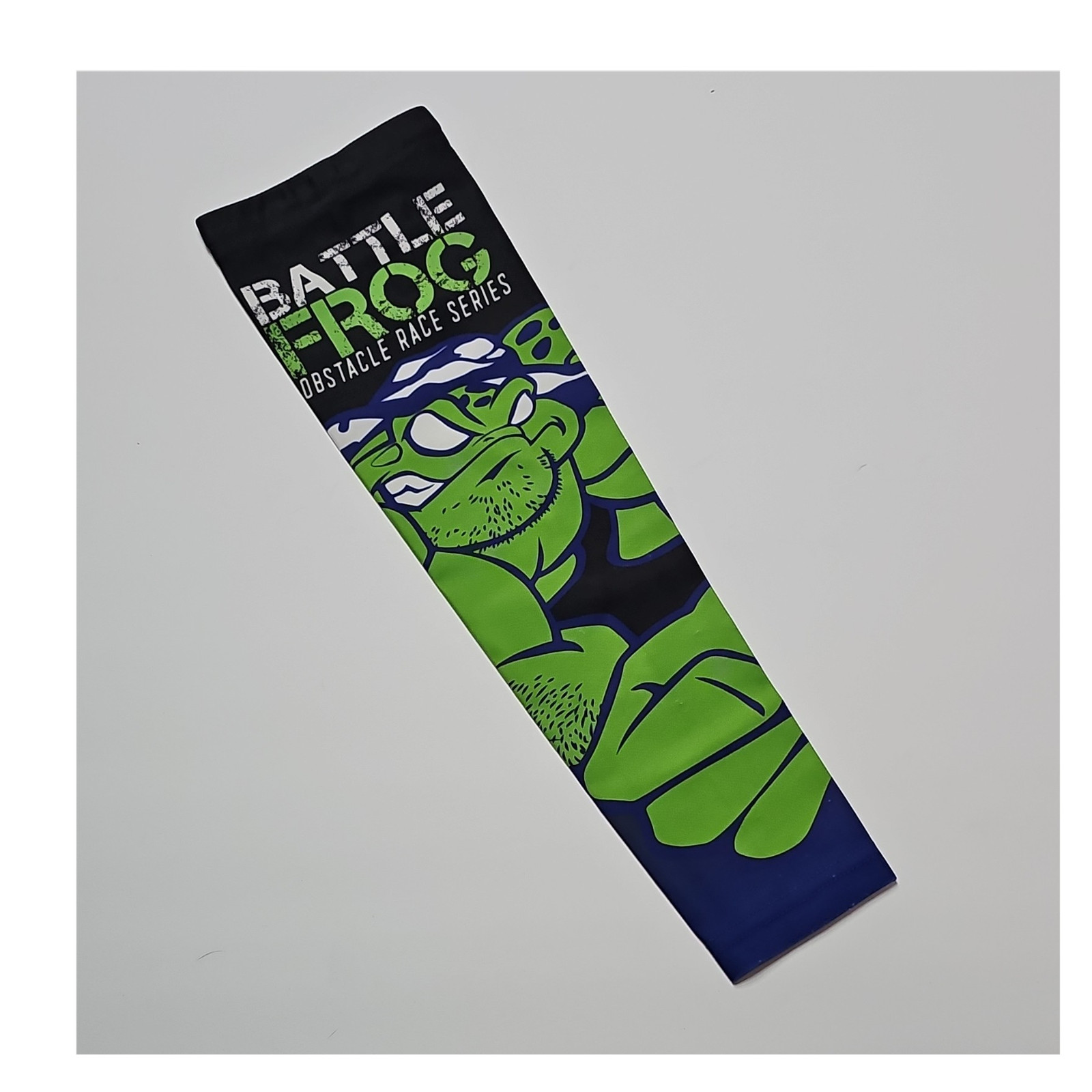 Battle Frog Arm Compression Sleeve Large Obstacle Race Series Blue Green Black