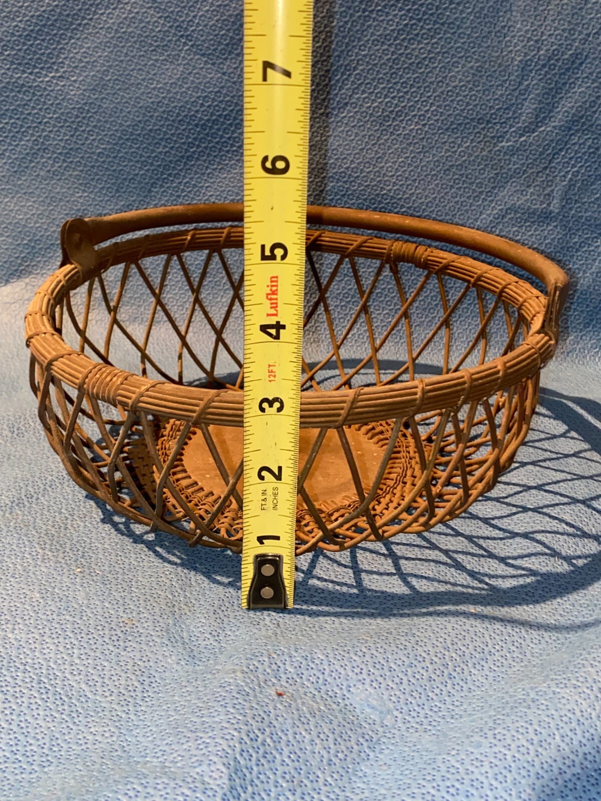 Vintage Round Metal Wire Egg Basket