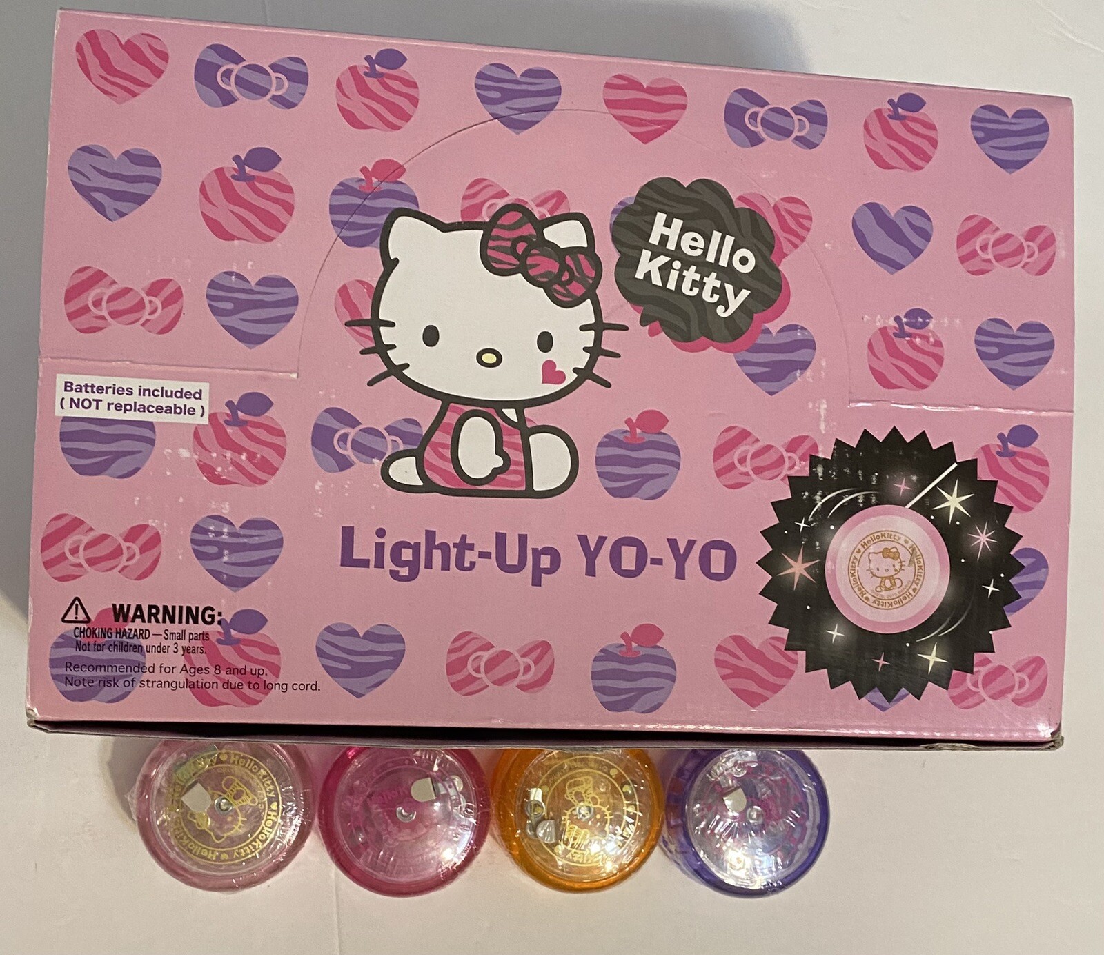 Sanrio Hello Kitty Light Up Yo-Yo ,Licensed Products! Set Of 4 Pieces!