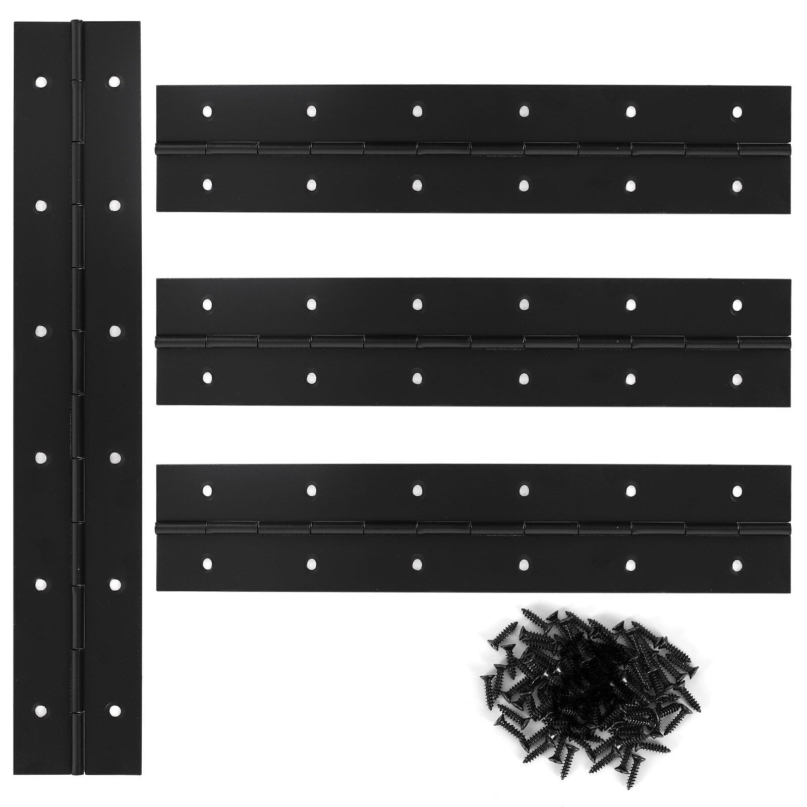 4PACK 12 Inch Heavy Duty Piano Hinge, Black Stainless Steel Continuous & Pian...