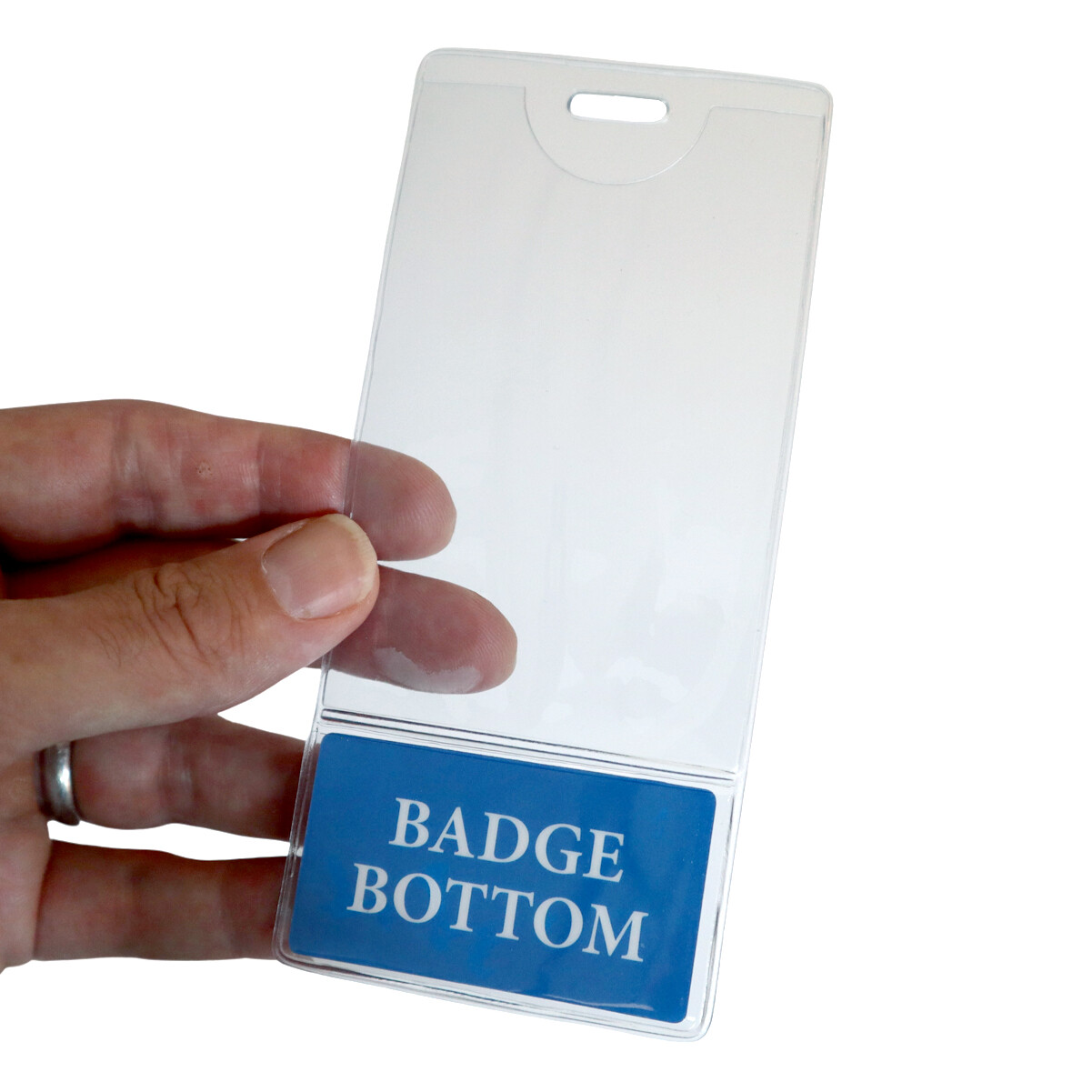5 Pack - Badge Buddy Bottom and ID Holder 2 in 1 Combo - VERTICAL Nurse ID Tags