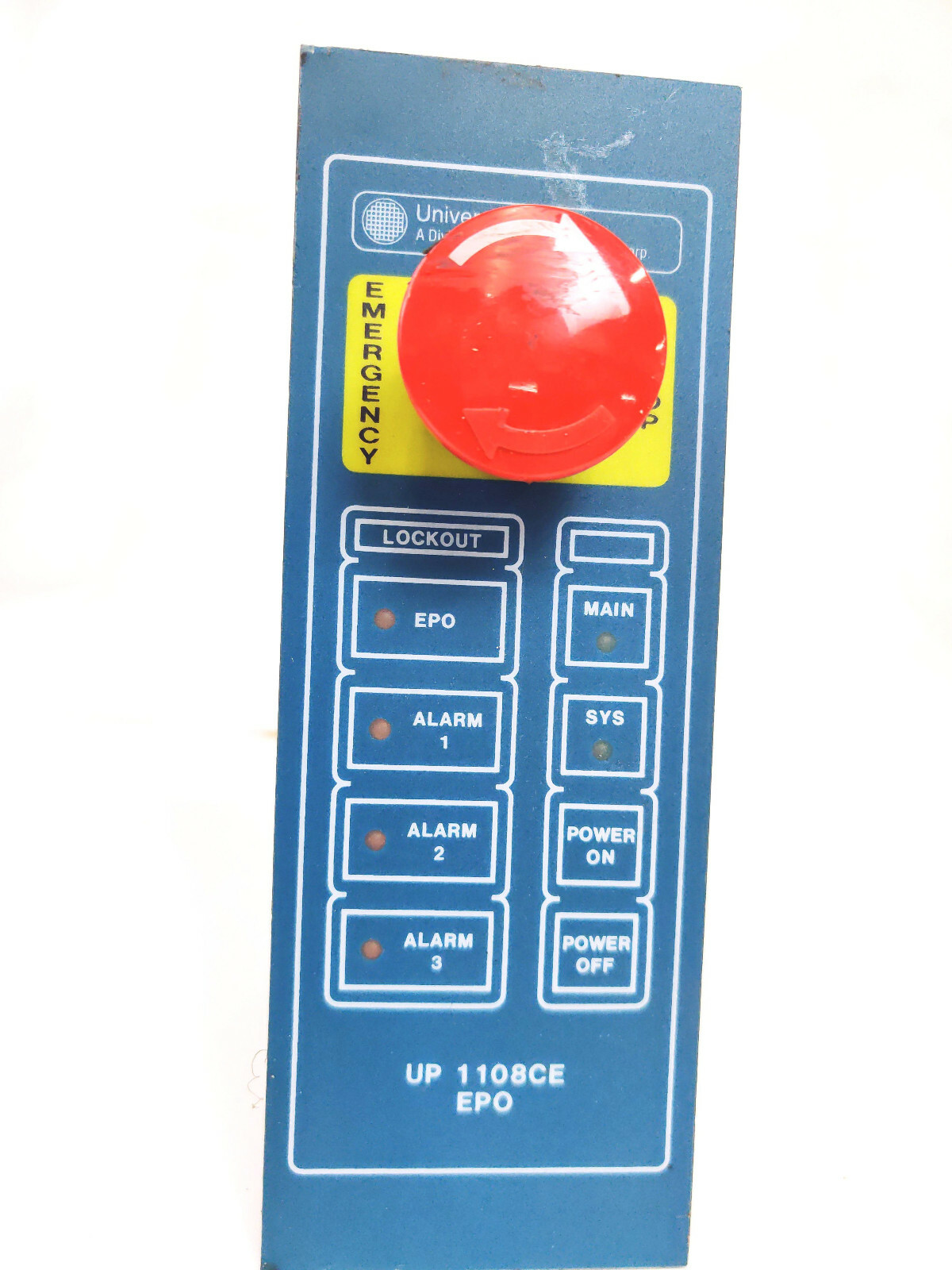 Universal Plastics UP1108-CE EPO Emergency Power Off