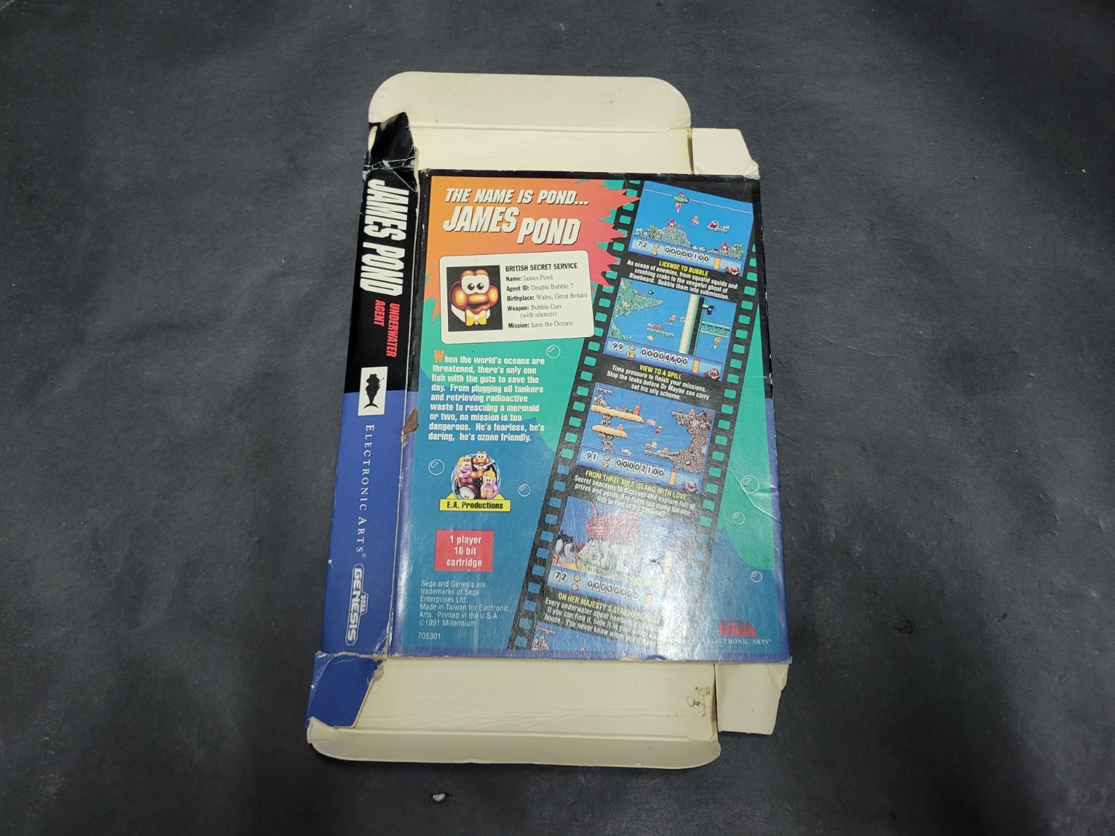 James Pond: Underwater Agent Sega Genesis Box Only
