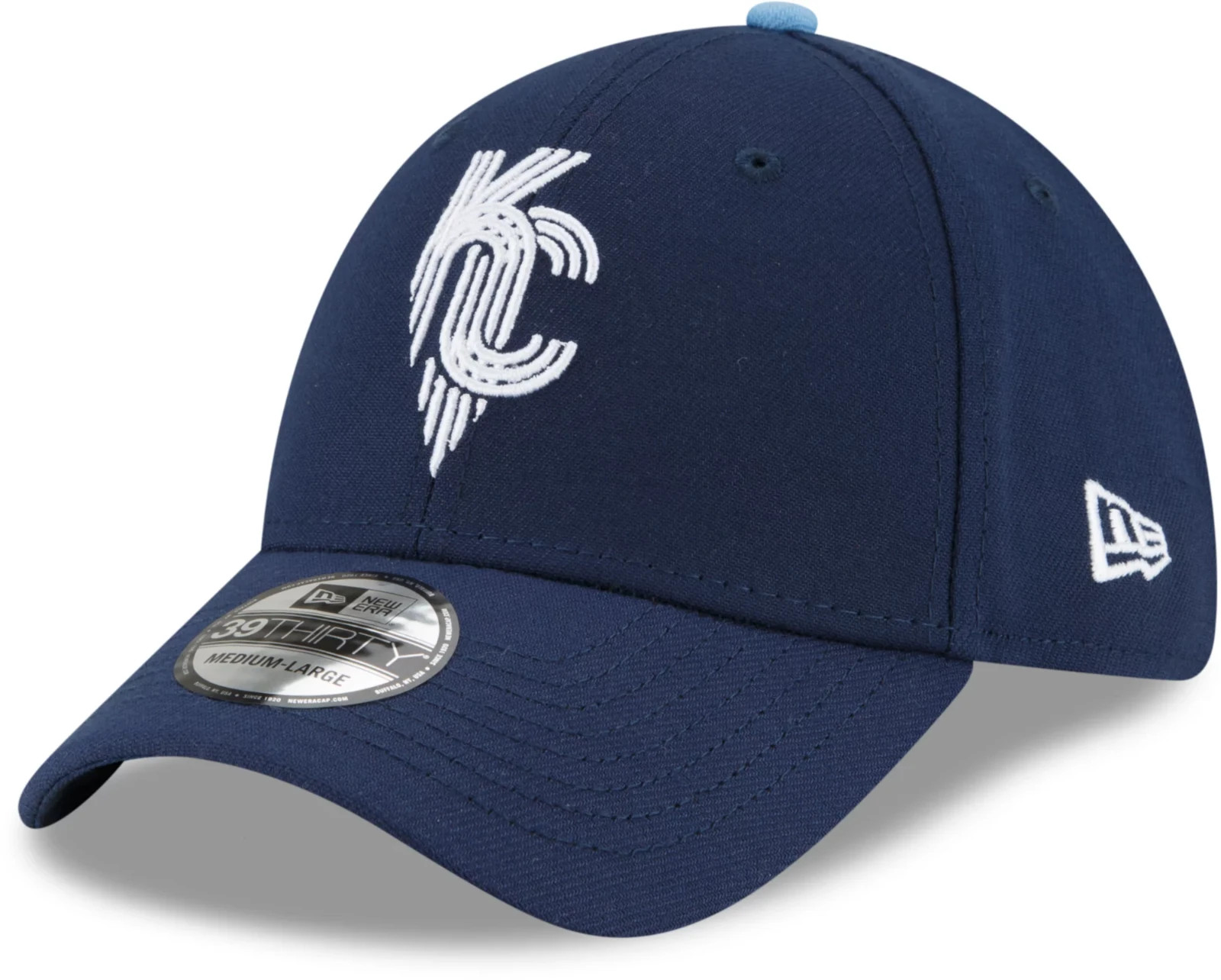 NEW Kansas City KC Royals New Era 39Thirty Navy Stretch Fit Cap Hat Adult M/L