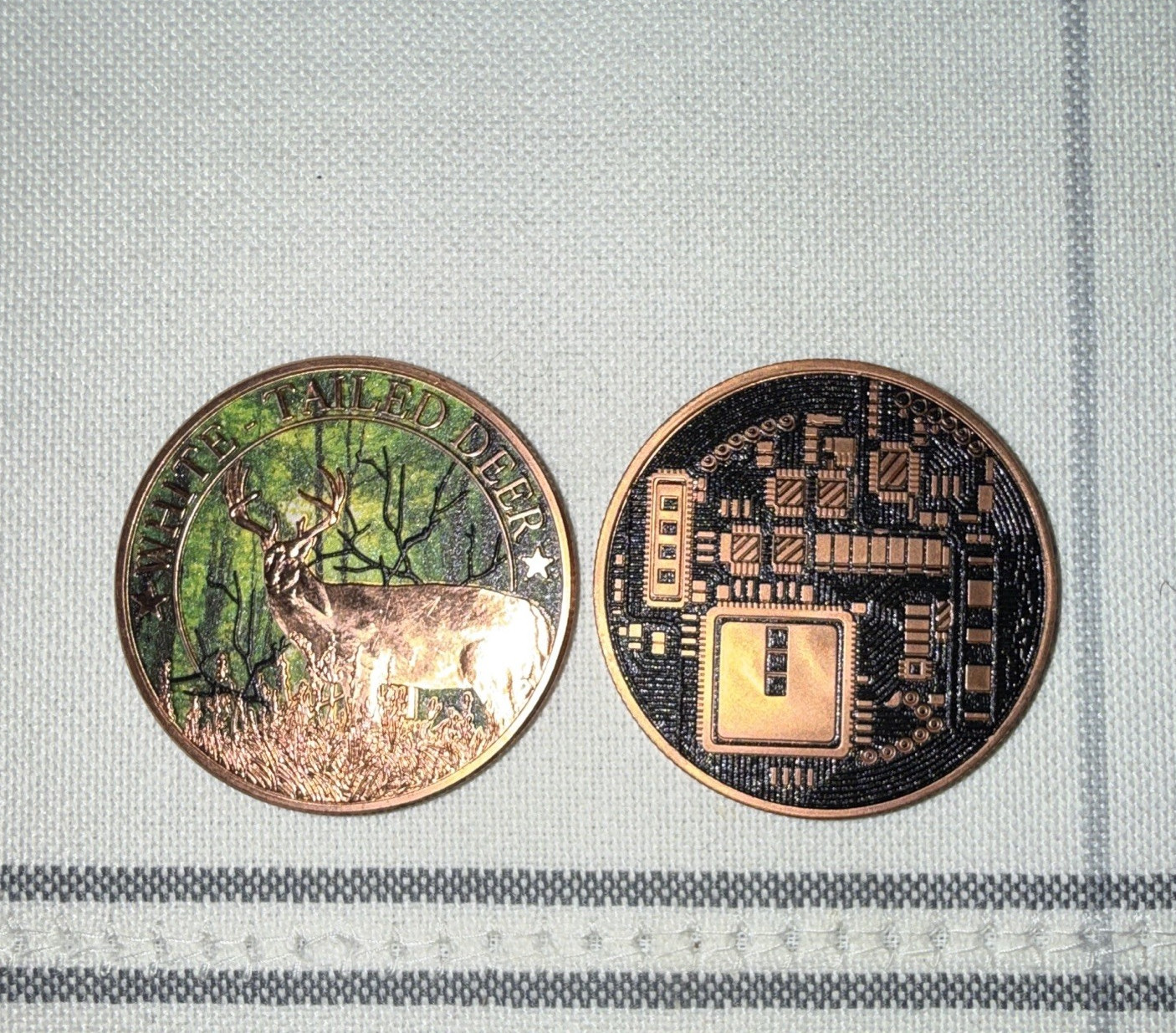 Bitcoin Crypto-Collectible Physical Coin/Token .999 Fine Copper Novelty