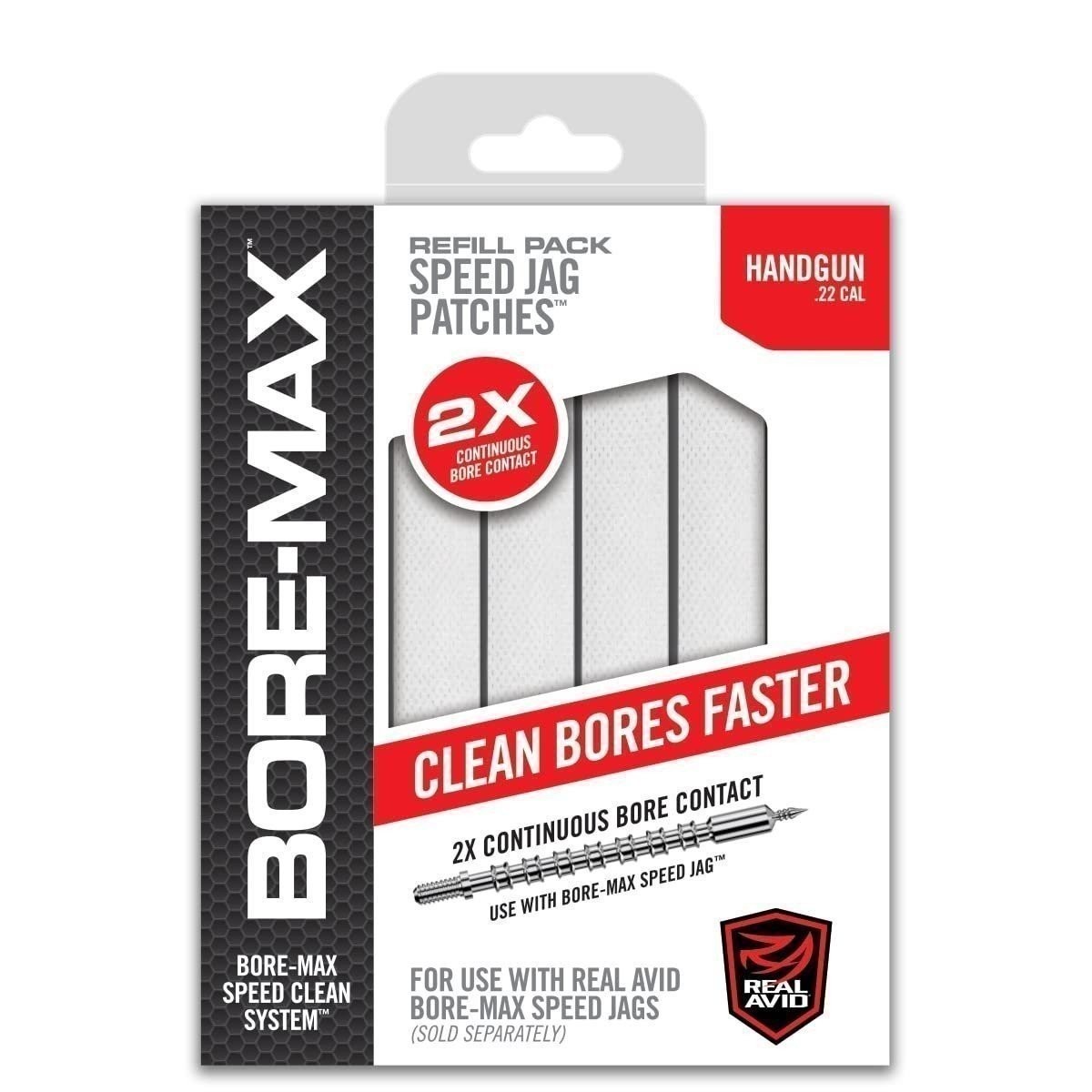 Real Avid Bore-Max Speed Patches Refill Pack, Gun Cleaning Supplies,...