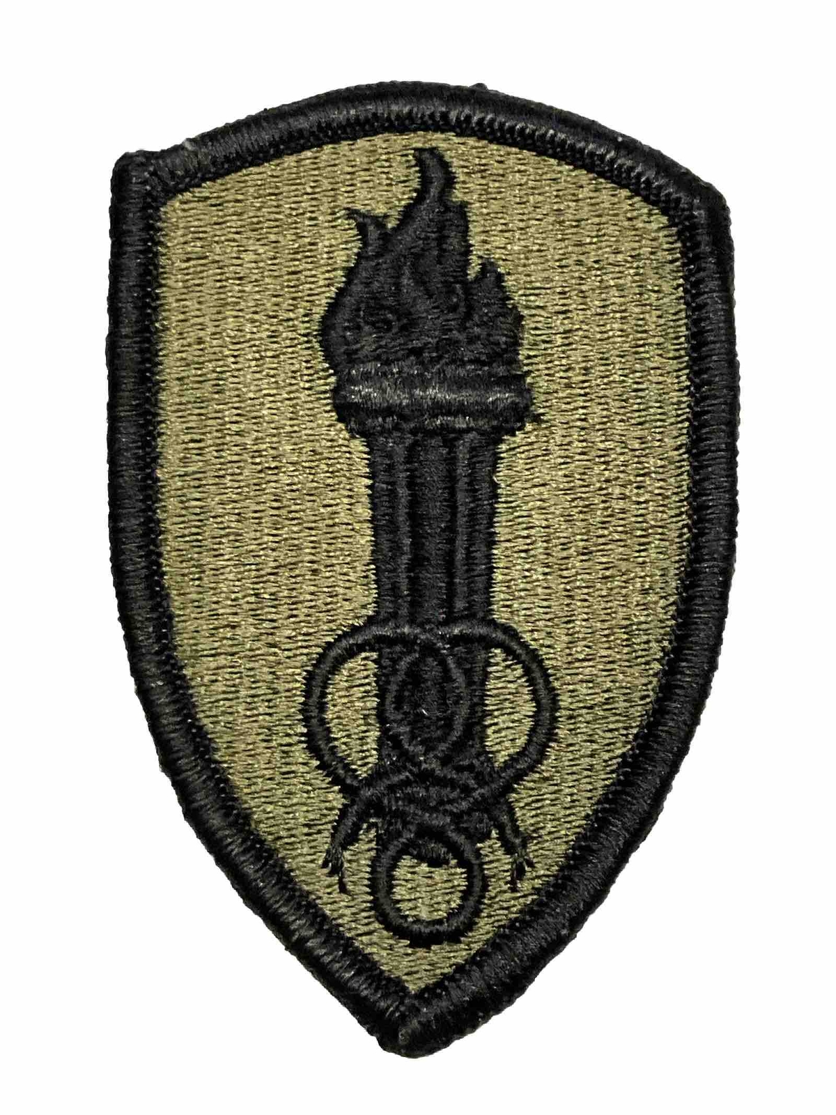 Original U.S. Army Admin Administration Center & School Subdued Merrowed Patch