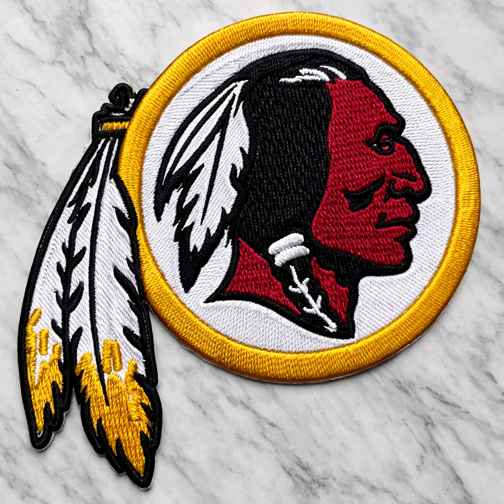 WASHINGTON REDSKINS LOGO NFL EMBROIDERED IRON ON PATCH 3"X3" FREE SHIP & TRACK