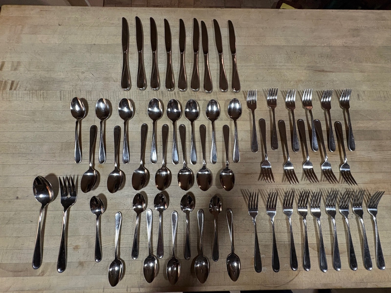 56 Pieces Oneida Stainless FLIGHT RELIANCE ** Set 9 plc Settings