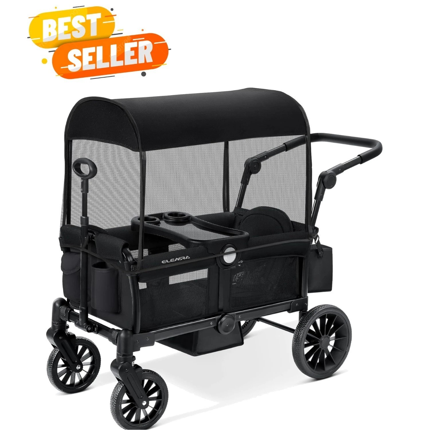 Foldable Wagon Stroller, Stroller Wagon for 2 Kids,  All Terrain Wagon for Ki...