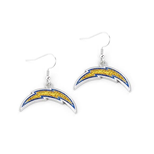 Amo 6326475379 Los Angeles Chargers Glitter Dazzle Earrings