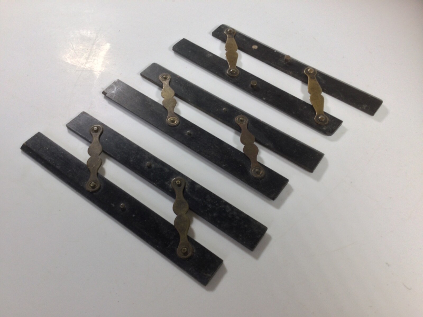 3 No Vintage Architects / Navigation Ebony & Brass Parallel Rules