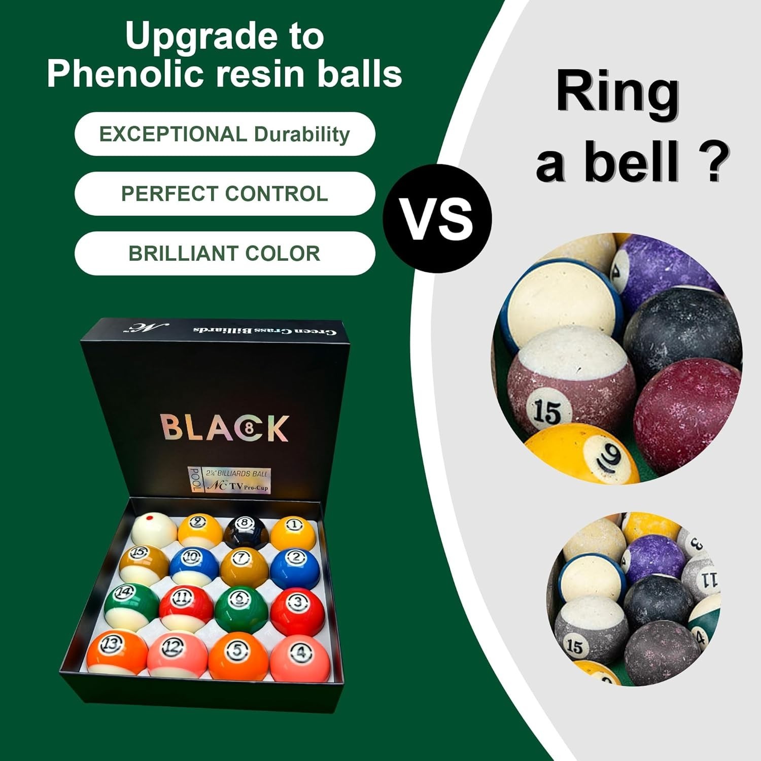 High-Performance 16-Piece Billiard Balls - Regulation Size & Quality Assured
