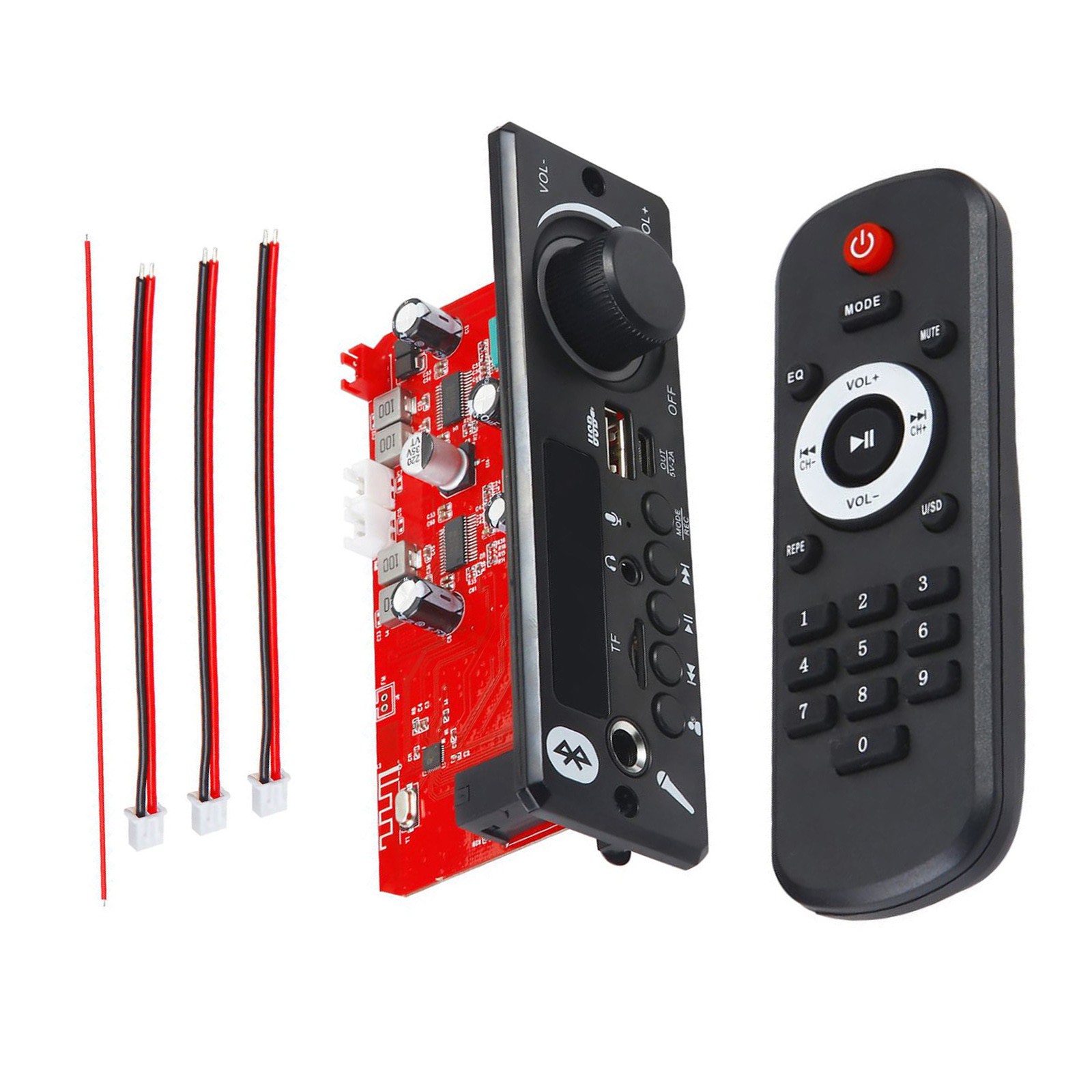 Versatile MP3 Decoder W/Radio Antenna Bluetooth 5.0 USB/TF/FM/Headphone Support