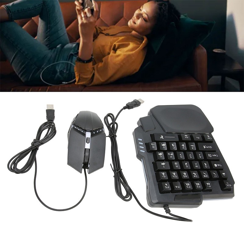 4-in-1 Mobile Game Accessory Pack Game Controller Keyboard Mouse Converter Combo