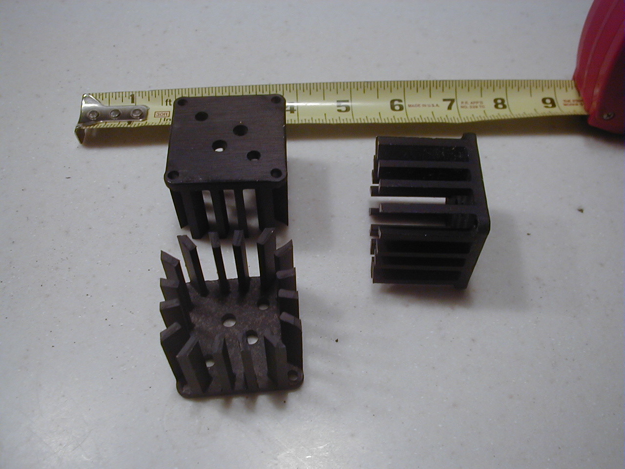 WJ Radio Black Aluminum TO-3 Heatsinks, for rear panel of WJ radios NOS 2 ea.