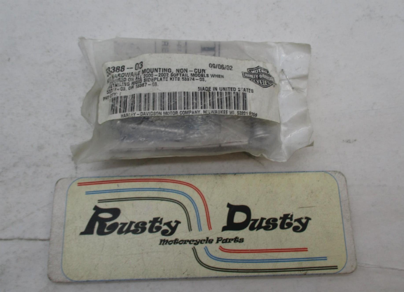 Harley Davidson Genuine NOS Softail Rigid Side plate Hardware Kit 53388-03