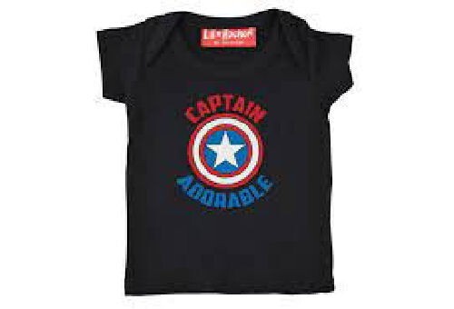 Darkside Clothing 6-12 m CAPTAIN ADORABLE  black 100% cotton baby t-shirt BNWT  