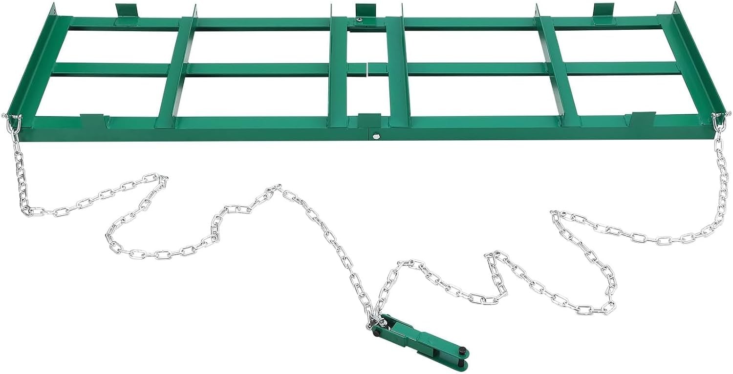 8 FT Driveway Drag with 6 FT Chain Heavy Duty Drag Harrow Driveway Grader Tow