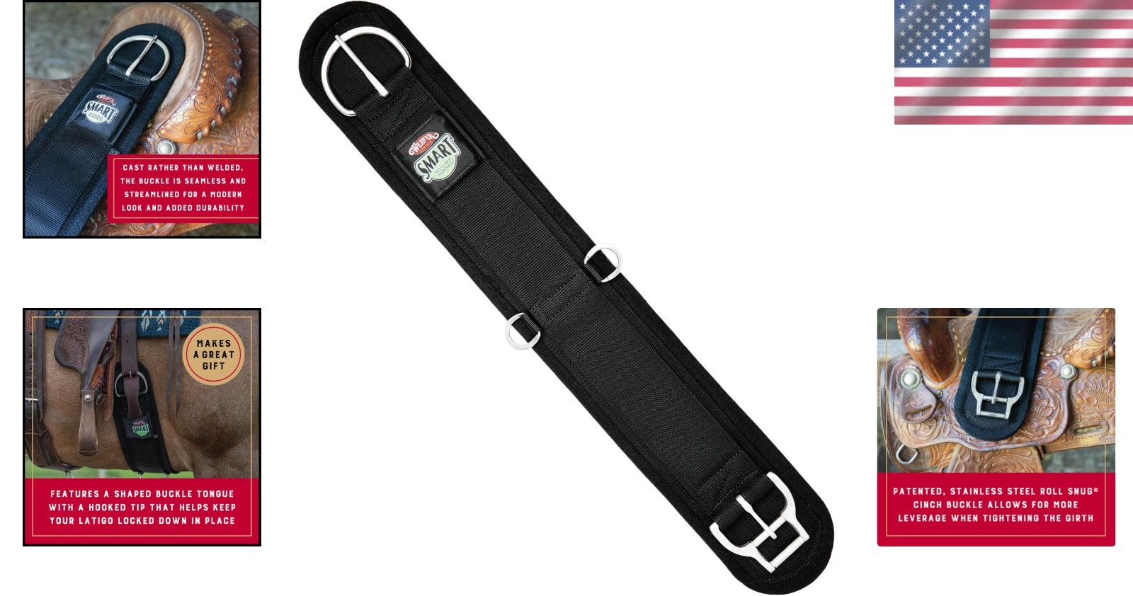 Professional Grade 30" Horse Cinch with Buckle