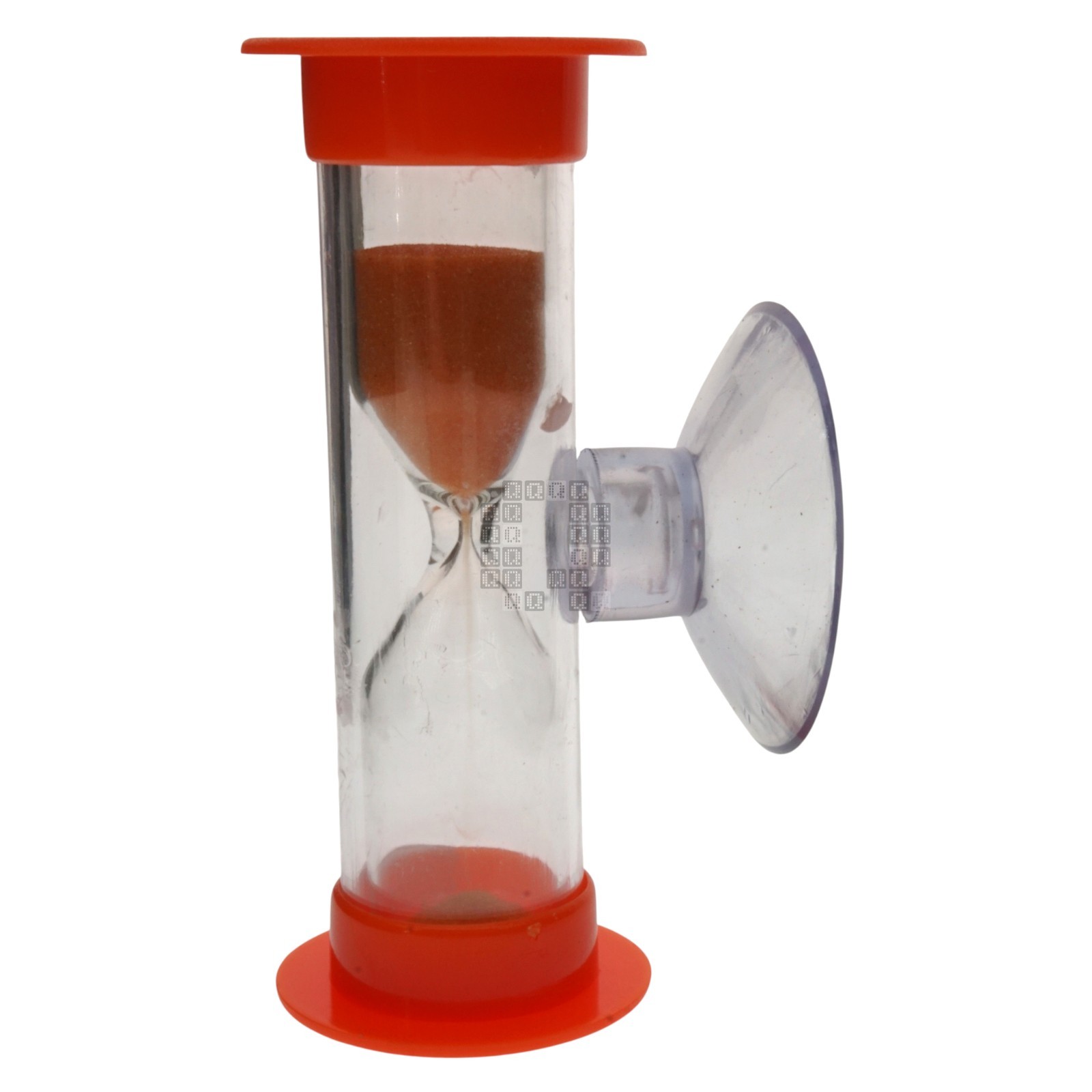Plastic Hourglass Sand Timer with Suction Cup, 3 Minute, Orange, 2-3/8" Height