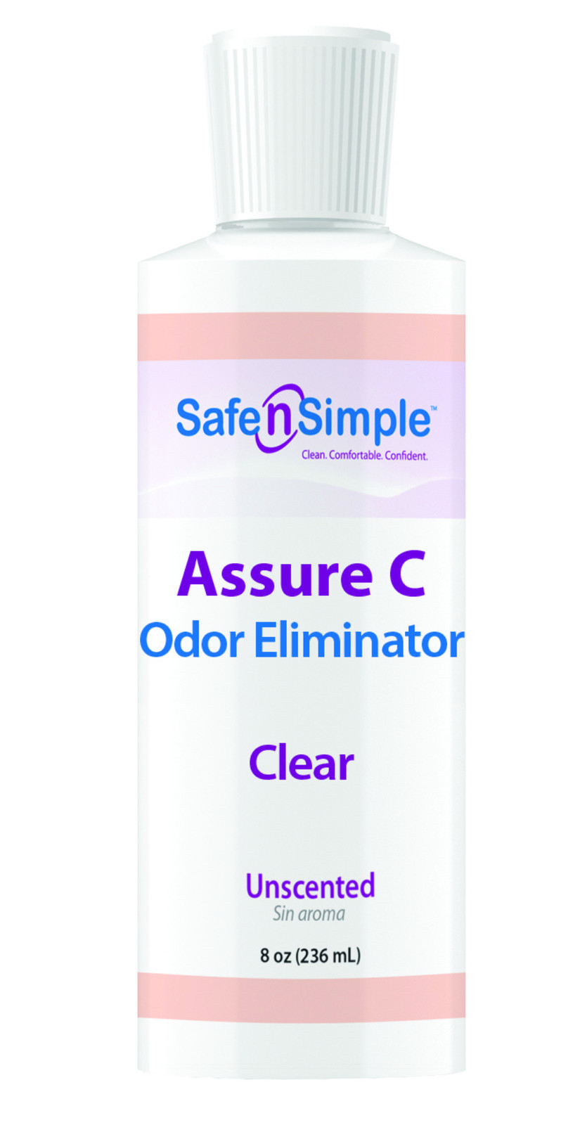 Safe n' Simple Assure C Odor Eliminator Clear Bottle