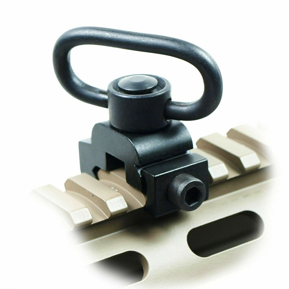 2PC Push Button QD quick release 1.25" sling swivel mount Set for Picatinny Rail