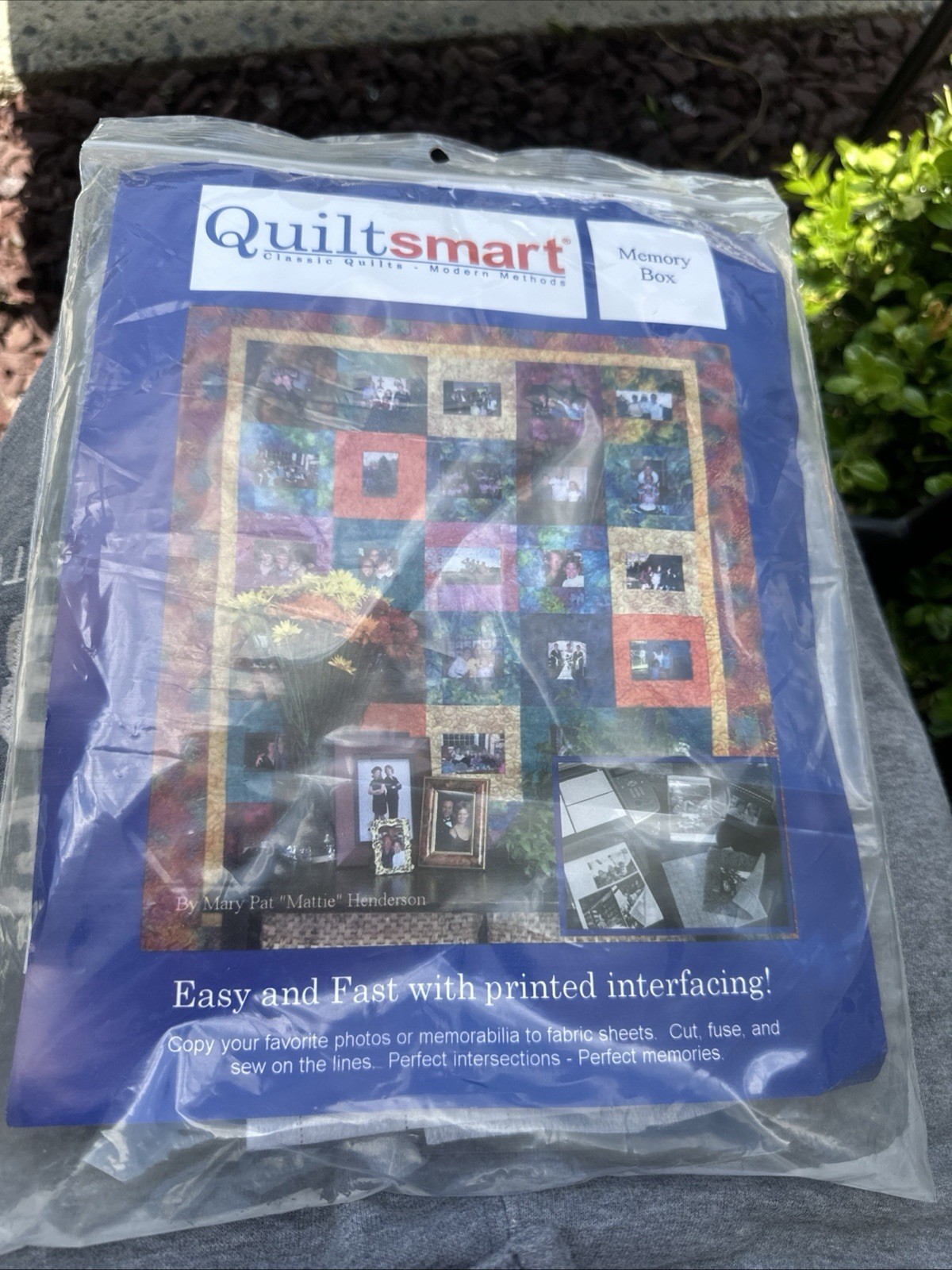 Quiltsmart Crazy for Quilting Kit Printed Interfacing Pattern Memory Box