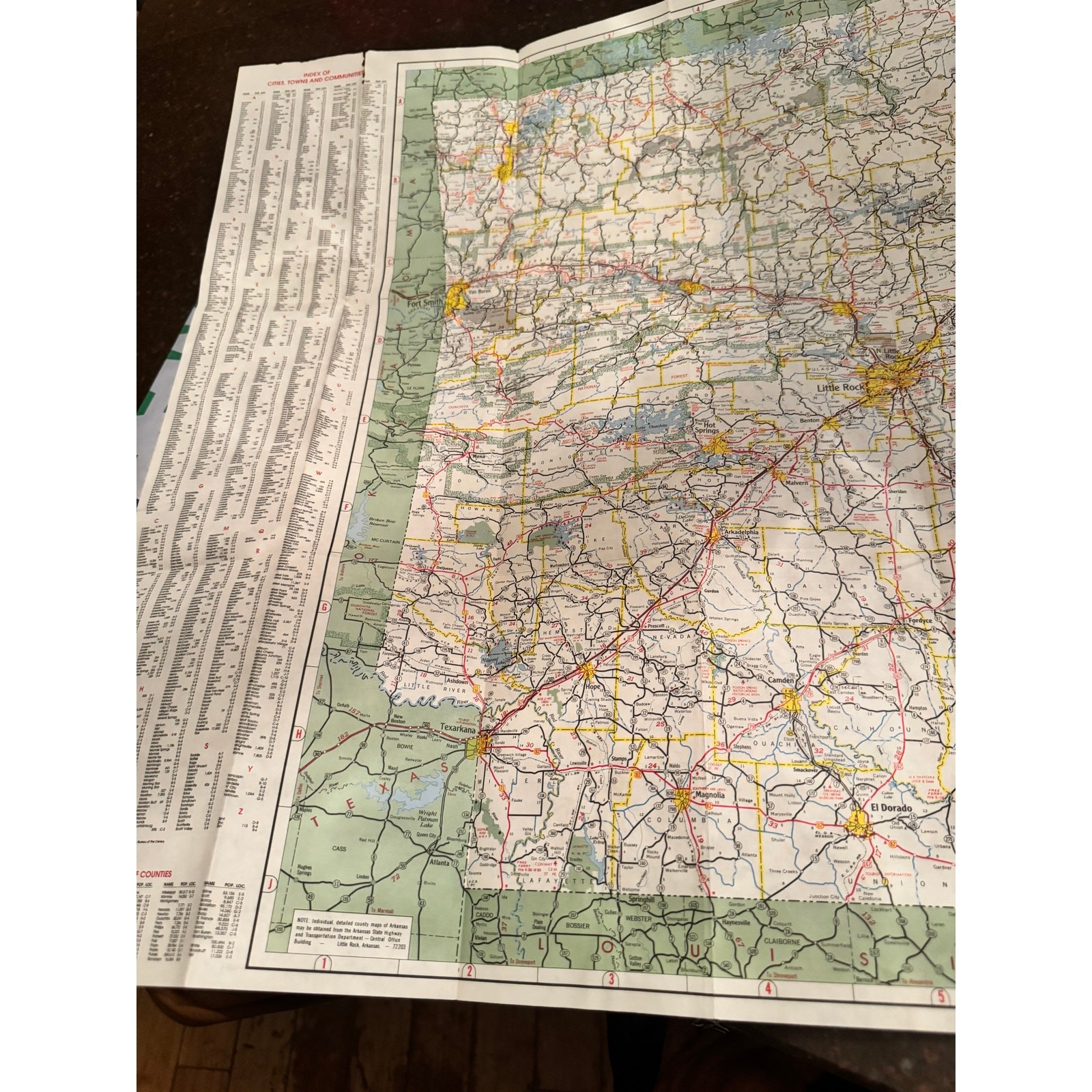 Arkansas State Highway Map Vintage 1990 map