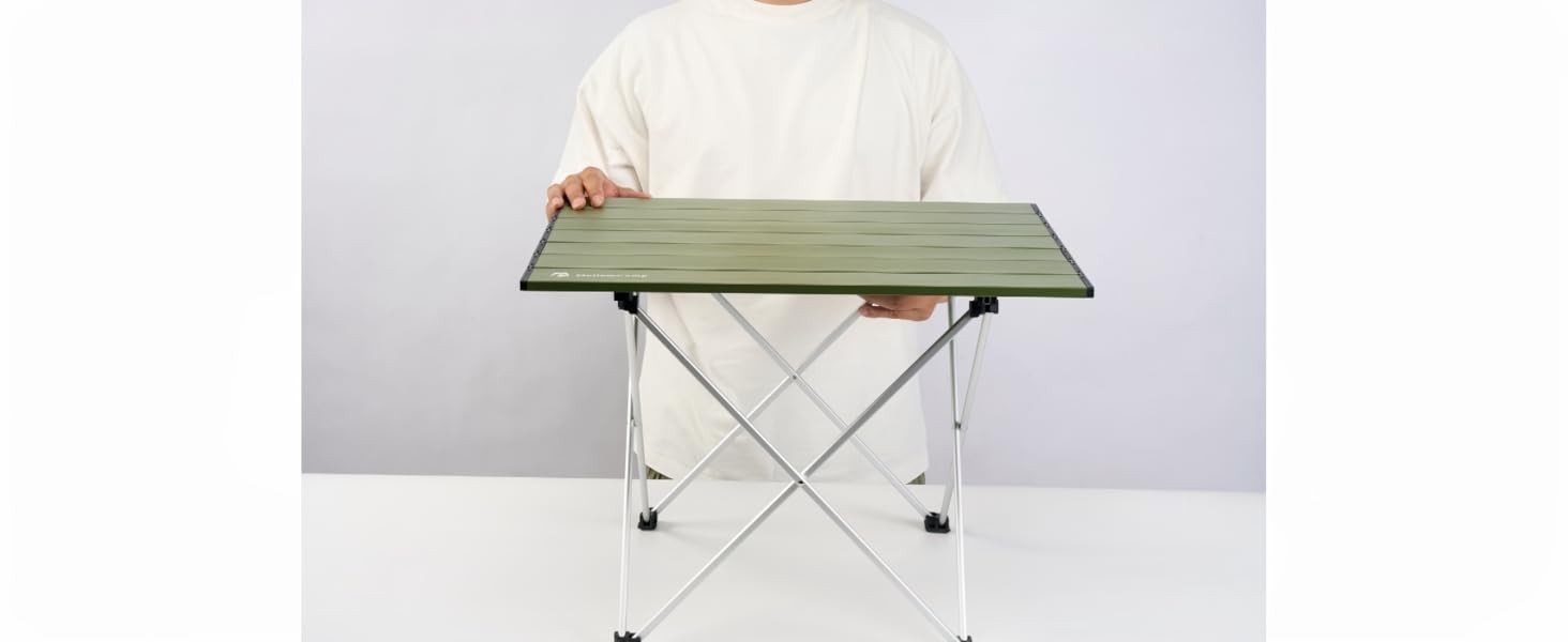 Camping Side Table, Ultralight Aluminum Folding Table, Small Compact Portable