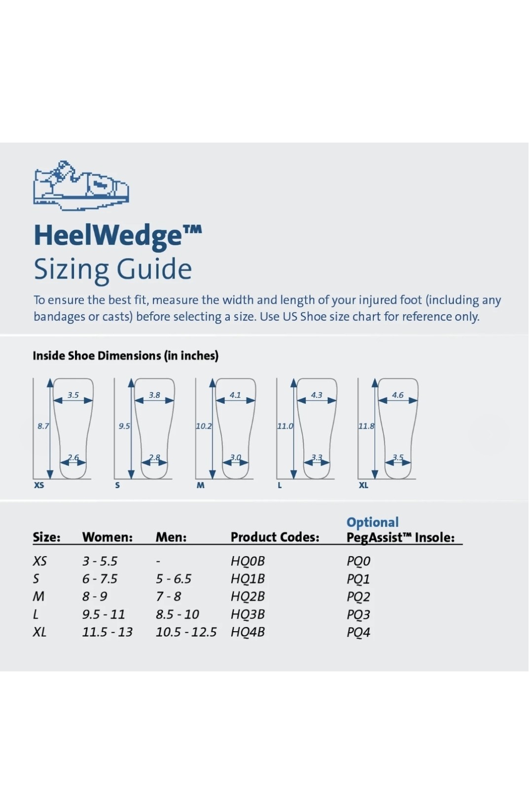 DARCO HeelWedge Healing Off-Loading Shoe Black Post-Op Square Toe New - Large