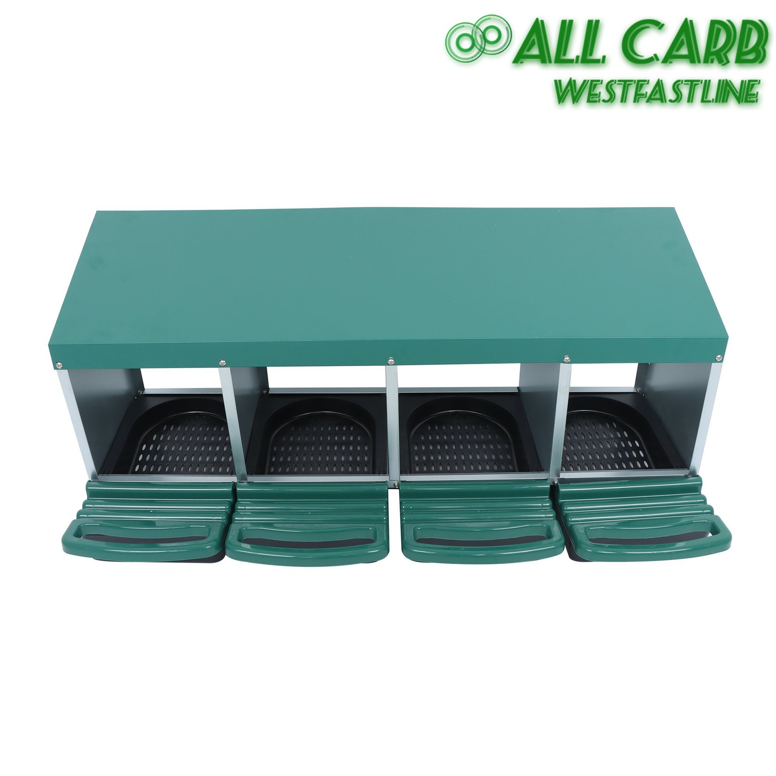 Chicken Nesting Boxes 4 Hole With Perch Metal Chicken Egg Laying Nesting Box