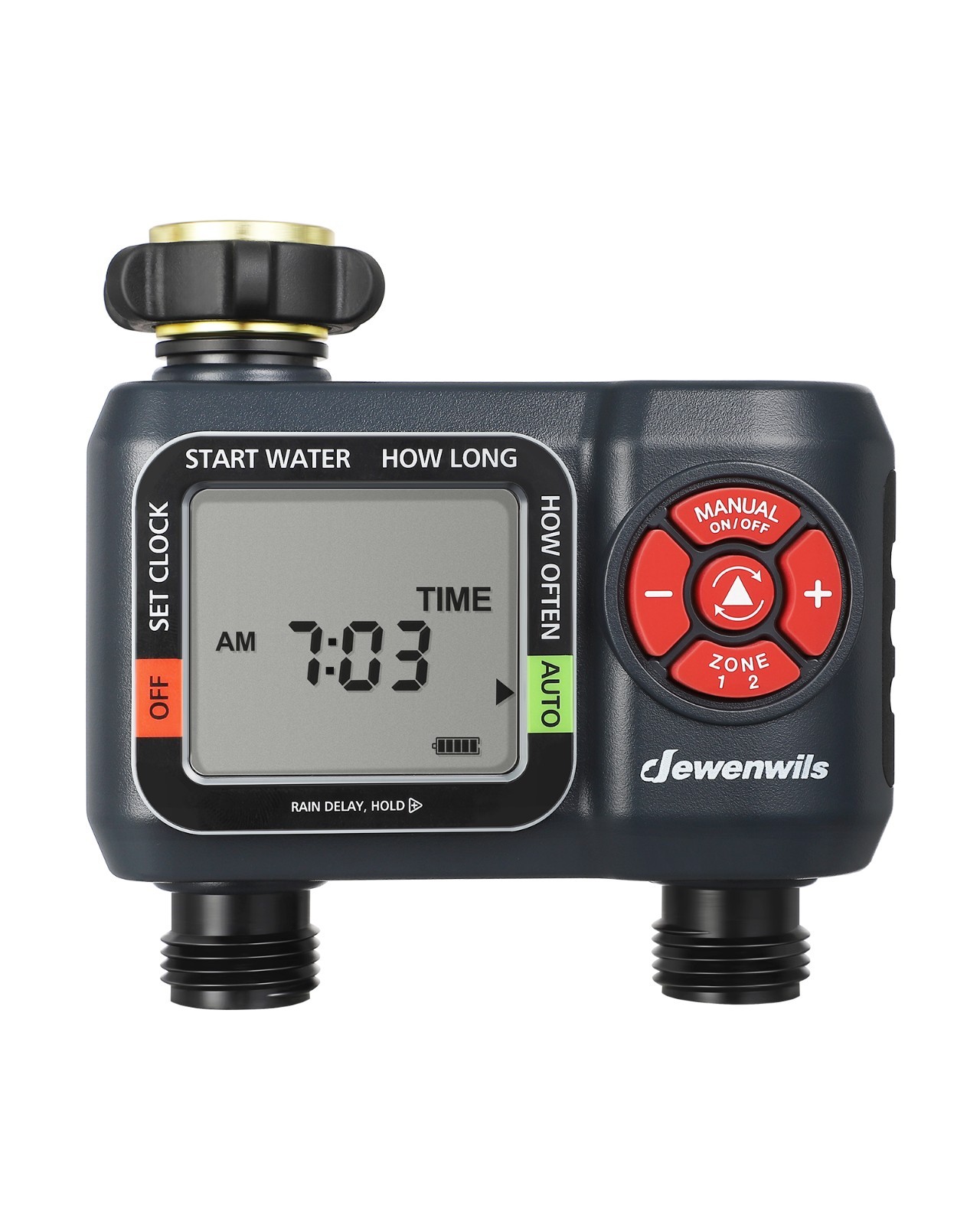 DEWENWILS 2-Zone Water Hose Timer,Programmable Sprinkler Timer,for Garden