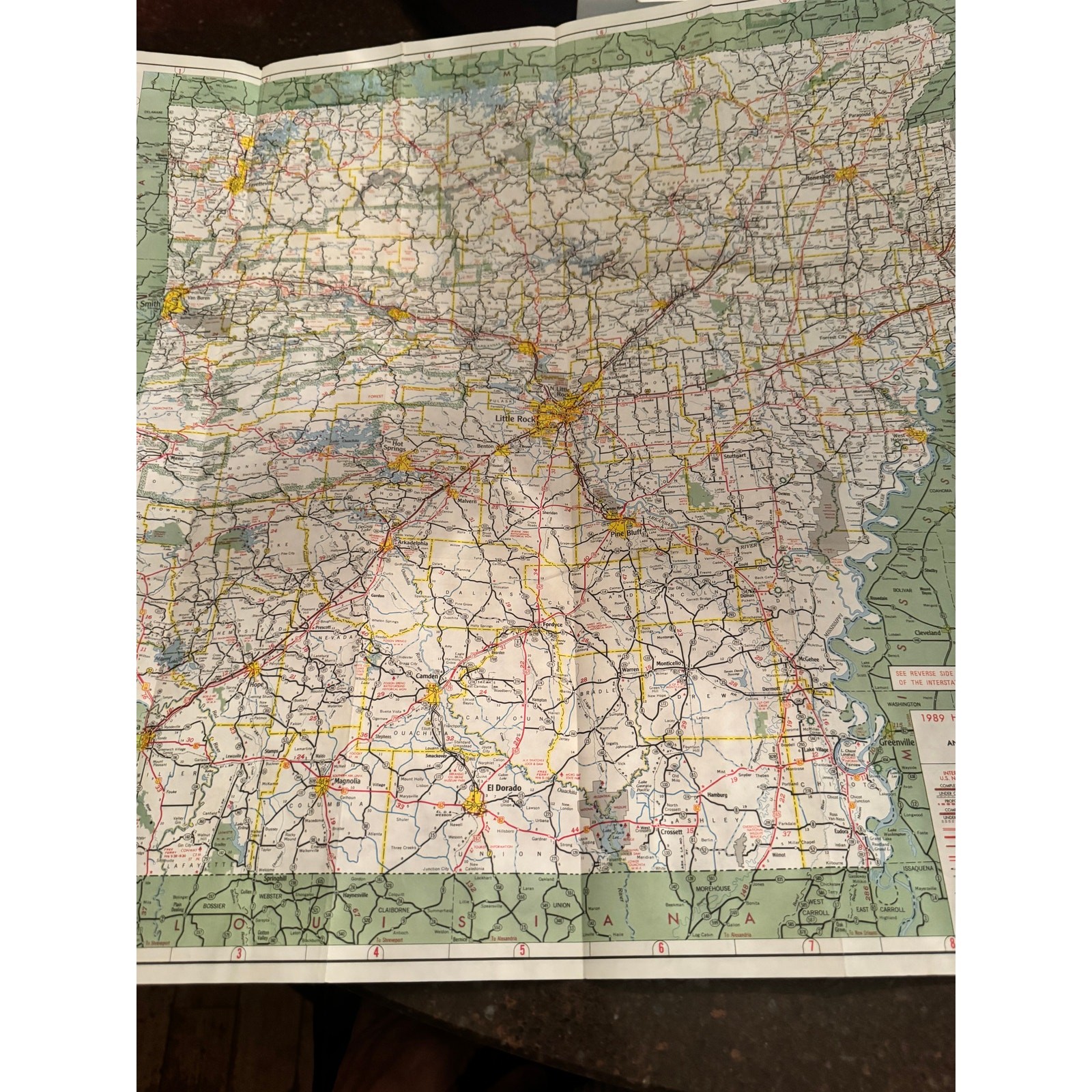 Arkansas State Highway Map Vintage 1990 map