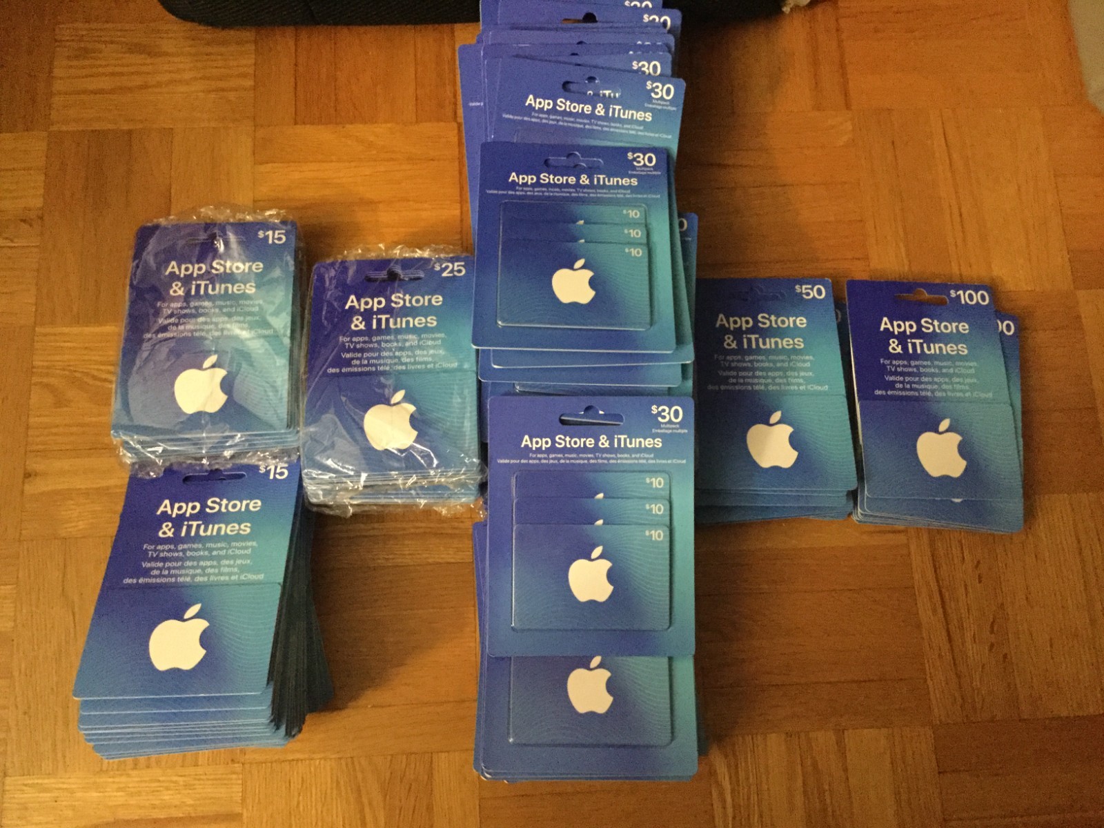 Lot of App Store & iTunes Gift Card NOT Activated No Monetary Value Display Only