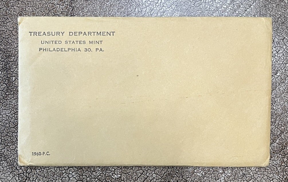 1960 US Mint Proof Coins Set Envelopes - First Grade Quality - (NO COINS)