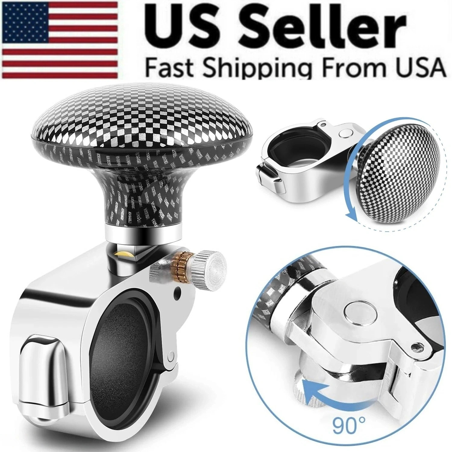 Steering Wheel Spinner Knob Handle Universal Heavy Duty Suicide Car Truck Power
