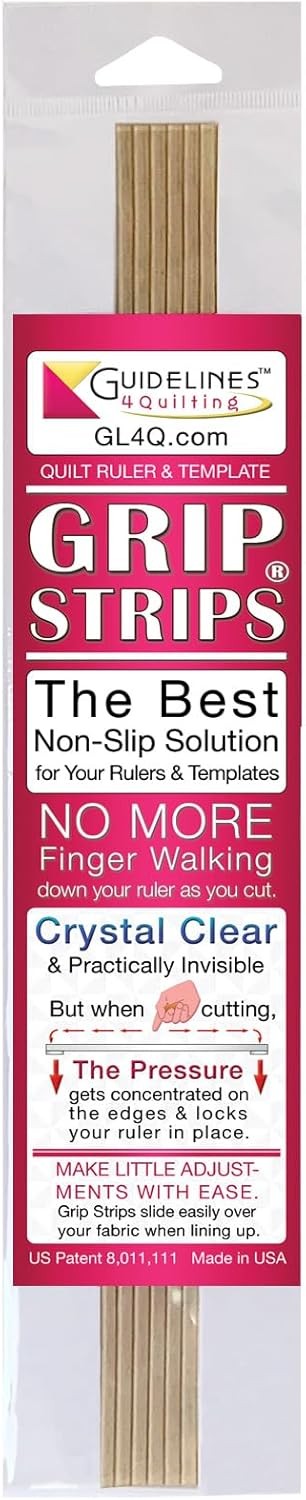 Guidelines4quilting Grip Strips - Non Slip Solution for Your Quilting Rulers and