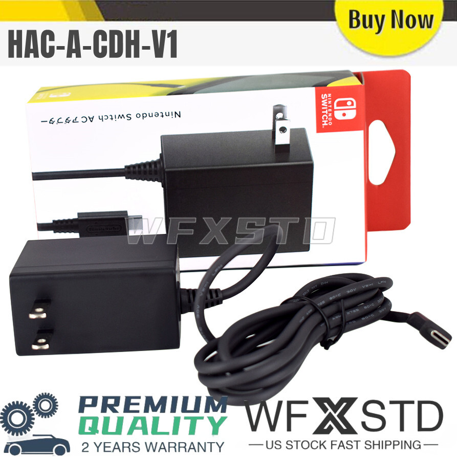 Original Nintendo Switch Charging AC Adapters Power HAC-A-CDH-V1 Black US